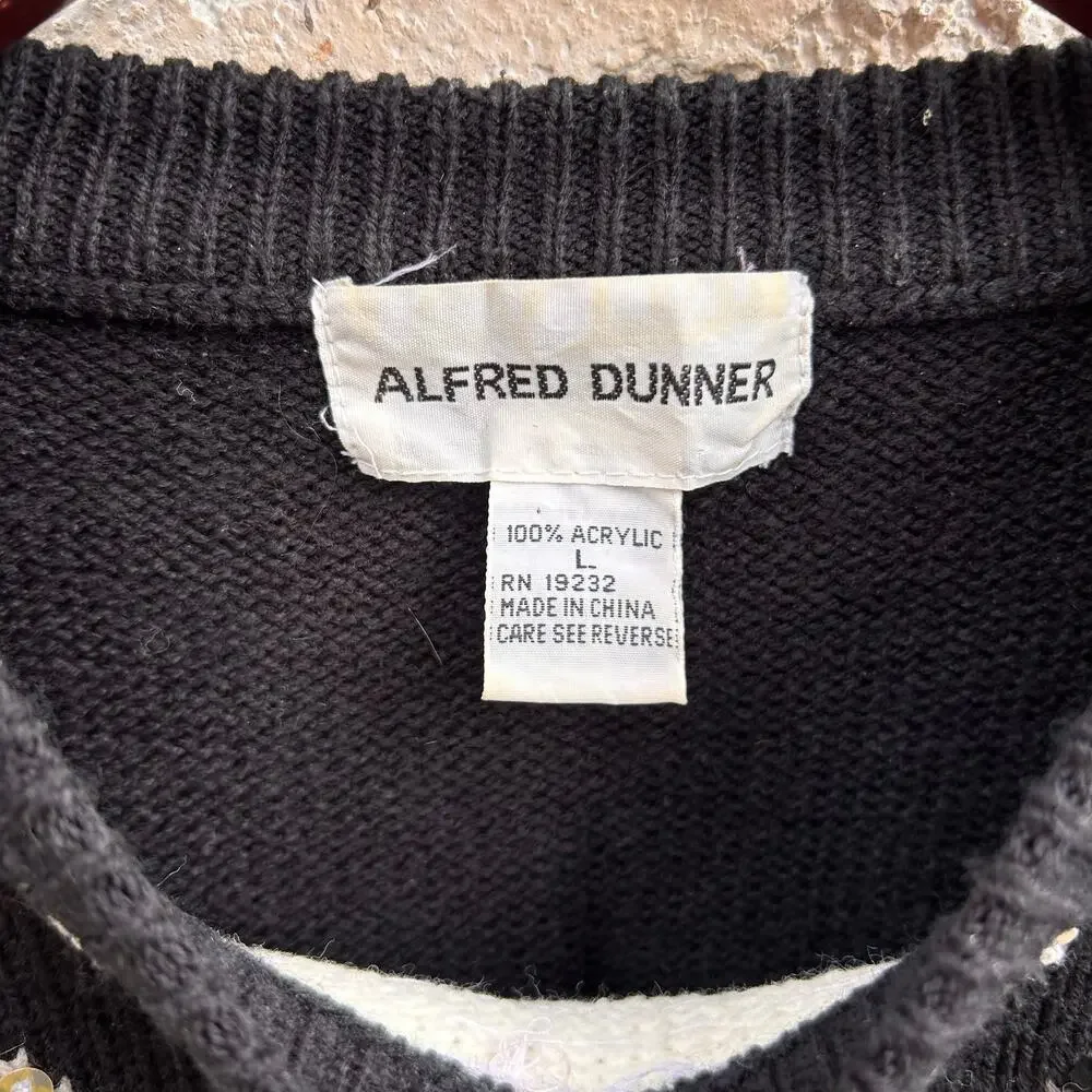 Vintage Alfred Dunner Sequin Argyle Sweater Size L